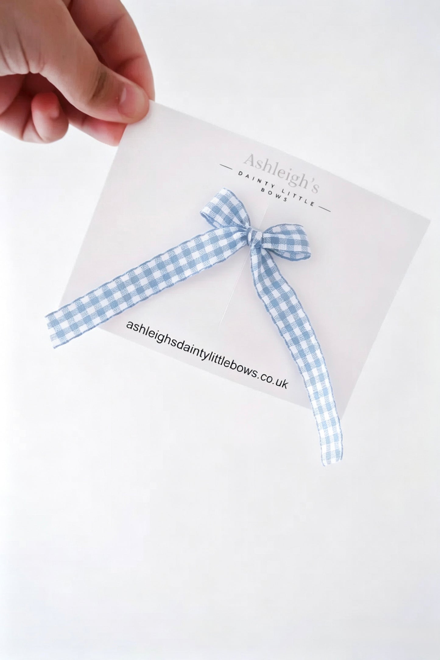 Long tail gingham bow (9 colours available)