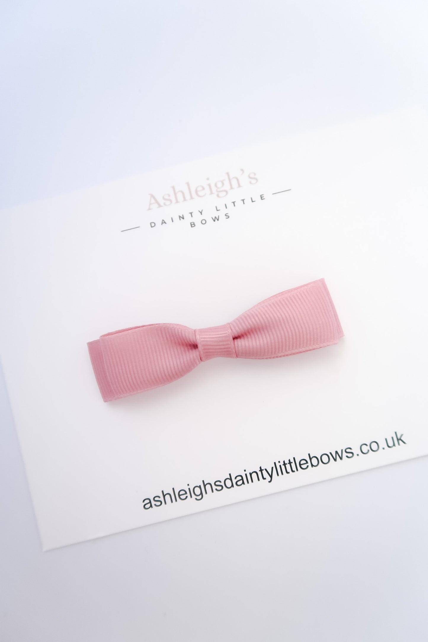 Dusky pink midi bow