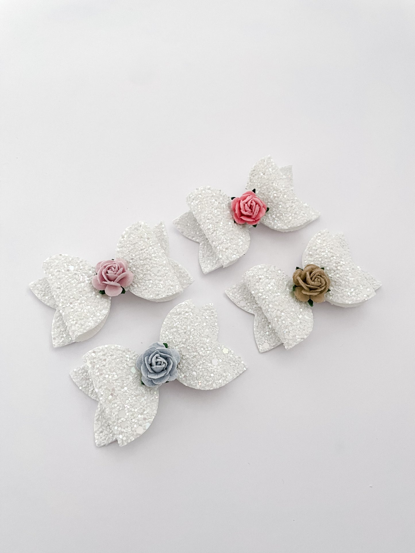 Glitter mulberry bows