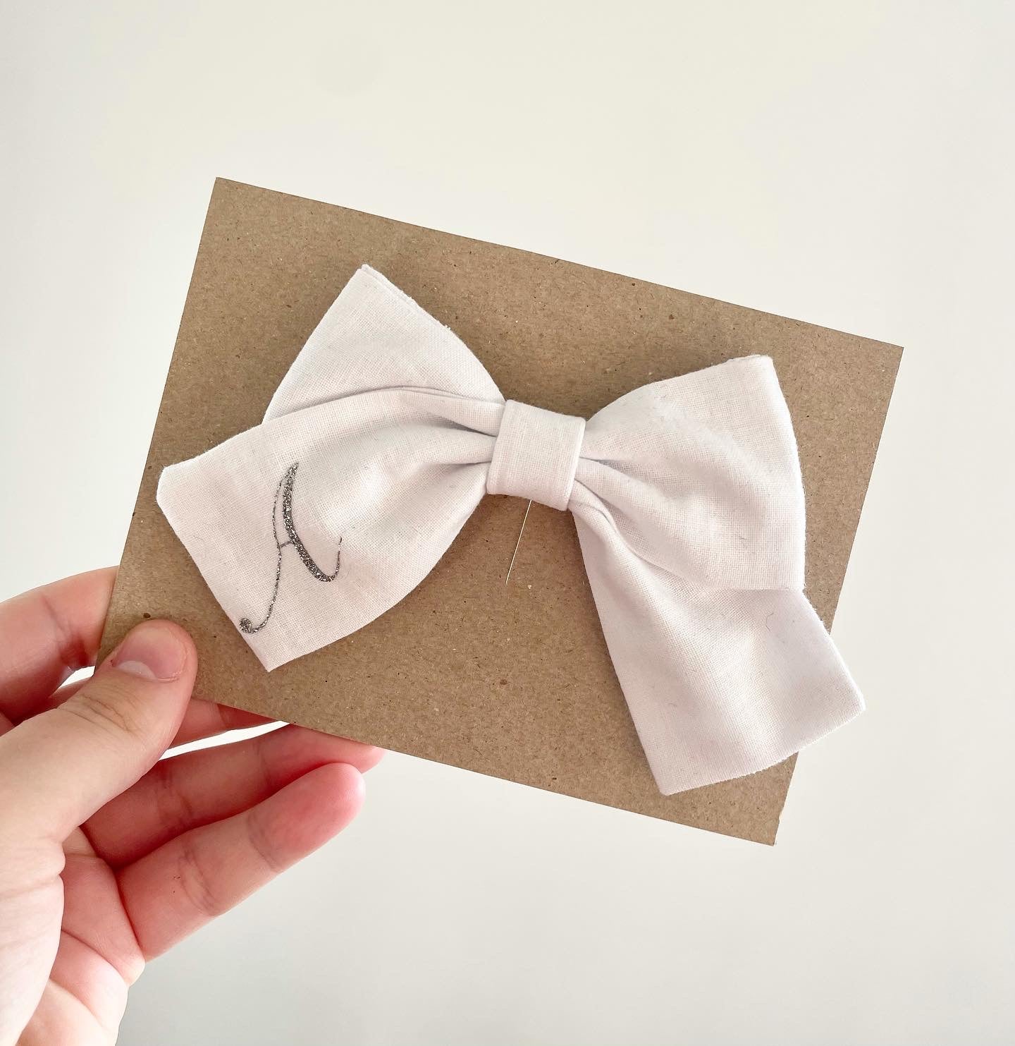 Large White cotton novaleigh bow