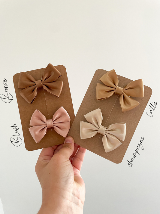 All the nudes satin bows