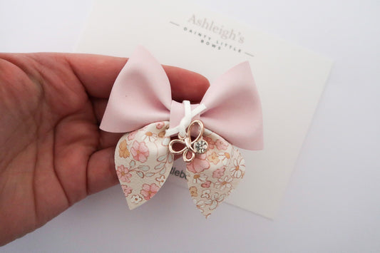 Spring butterfly charm bow