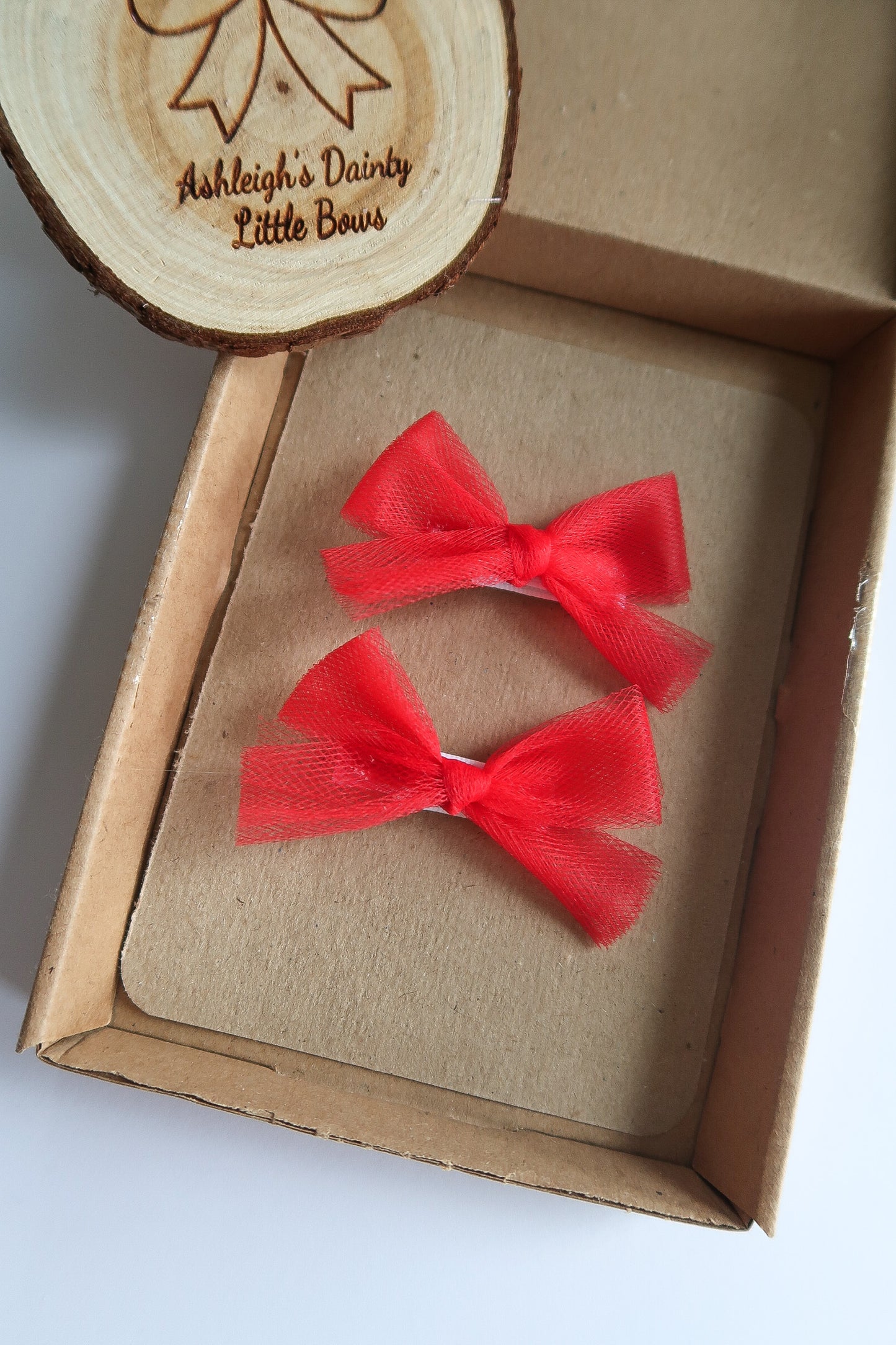 Sweetheart tulle red bow