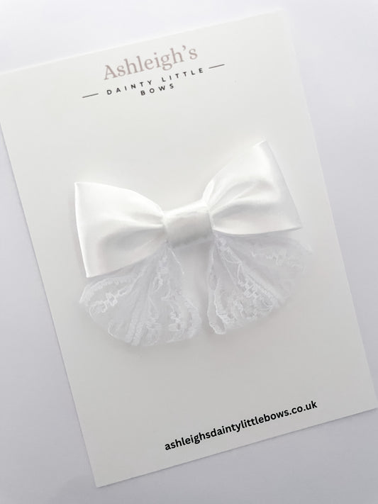 Darcey white bow